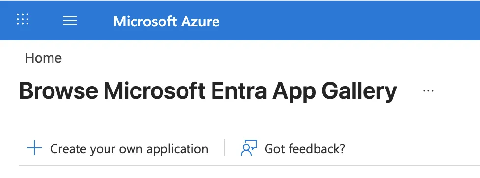 Browse Microsoft Entra App Gallery