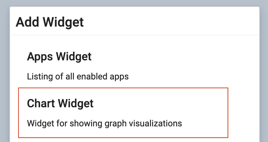 Add Widget