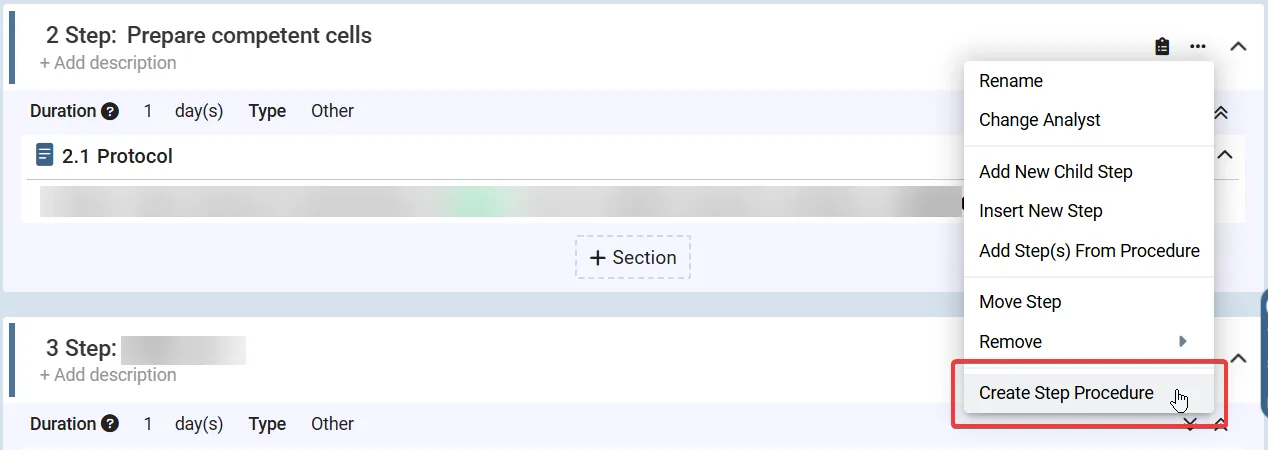 Creating Step Procedures